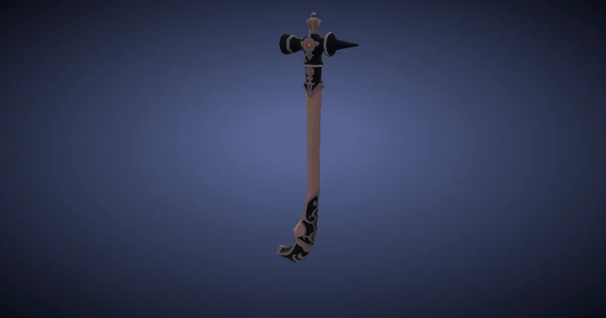 Mythril Lapidary Hammer - 3D render