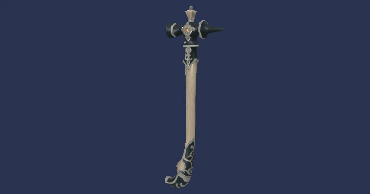 Mythril Lapidary Hammer - 3D render