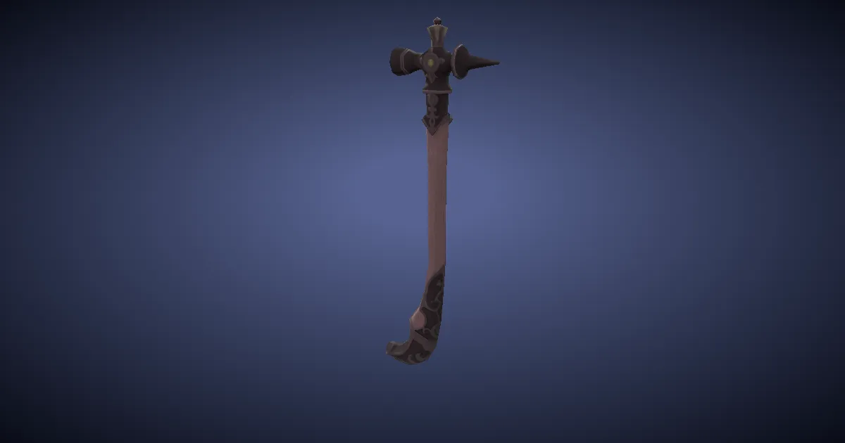 Electrum Lapidary Hammer - 3D render