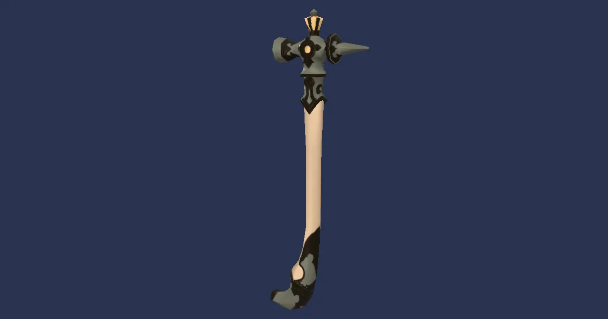 3D-Ansicht von Seelenazurit-Juwelierhammer
