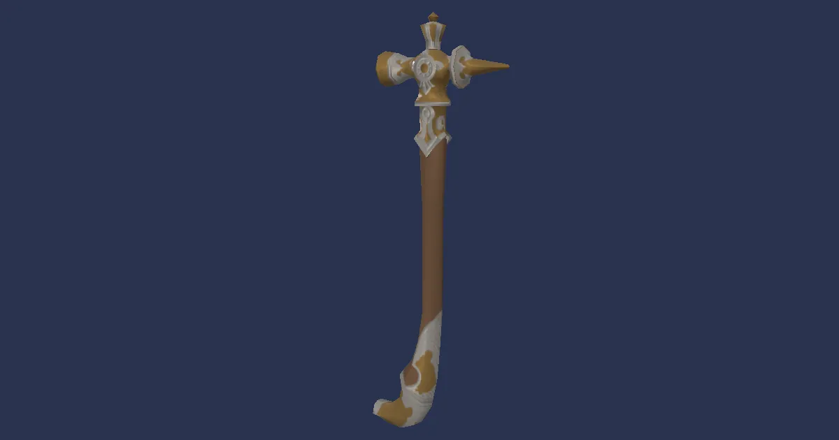 Bismuth Lapidary Hammer - 3D render