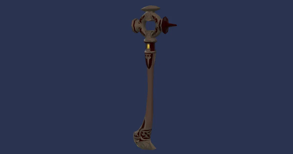 3D-Ansicht von Titanbronze-Juwelierhammer