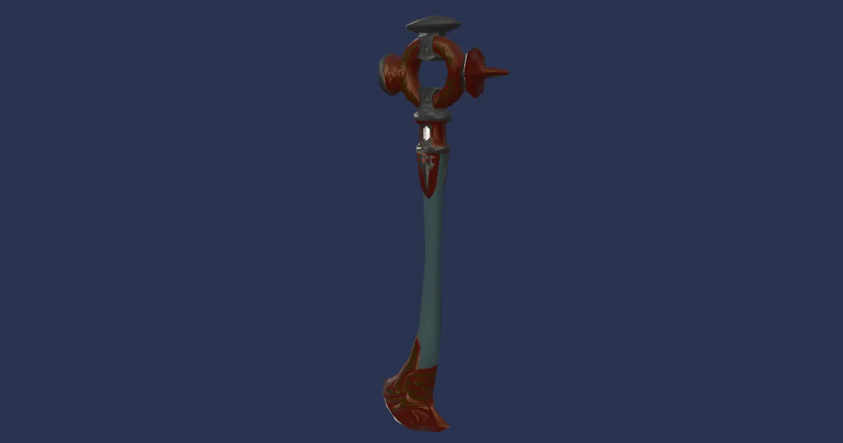 Mountain Chromite Lapidary Hammer - 3D render