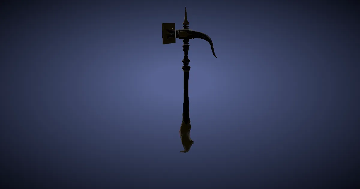 Dwarven Mythril Lapidary Hammer - 3D render
