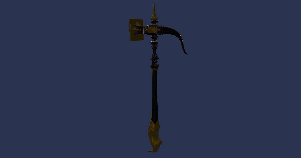 Dwarven Mythril Lapidary Hammer - 3D render