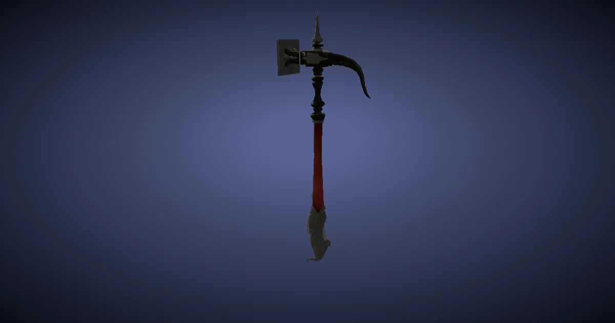 Cobalt Tungsten Lapidary Hammer - 3D render
