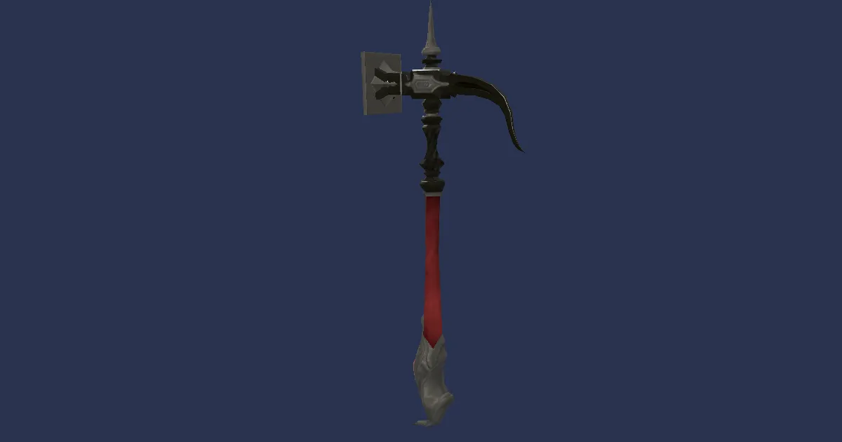 Cobalt Tungsten Lapidary Hammer - 3D render