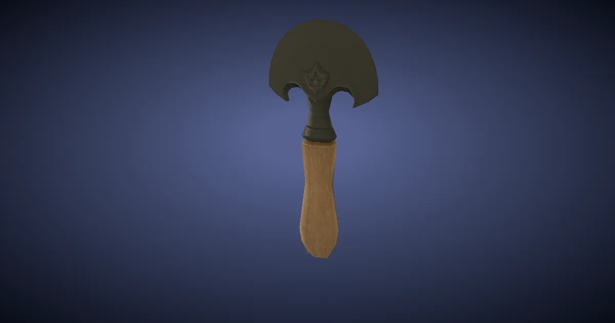 3D-Ansicht von Messing-Sattlermesser