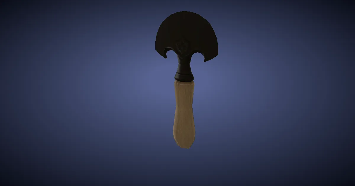 Rendu 3D de Couteau à pied en électrum