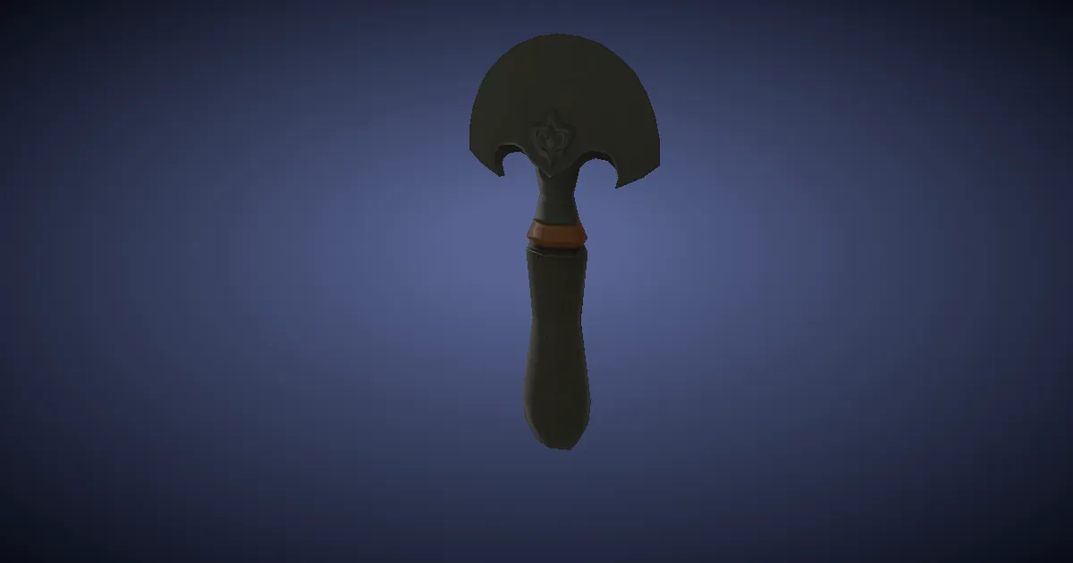 High Steel Head Knife - 3D render
