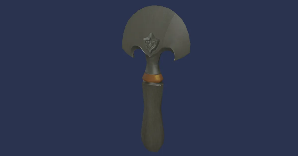 High Steel Head Knife - 3D render