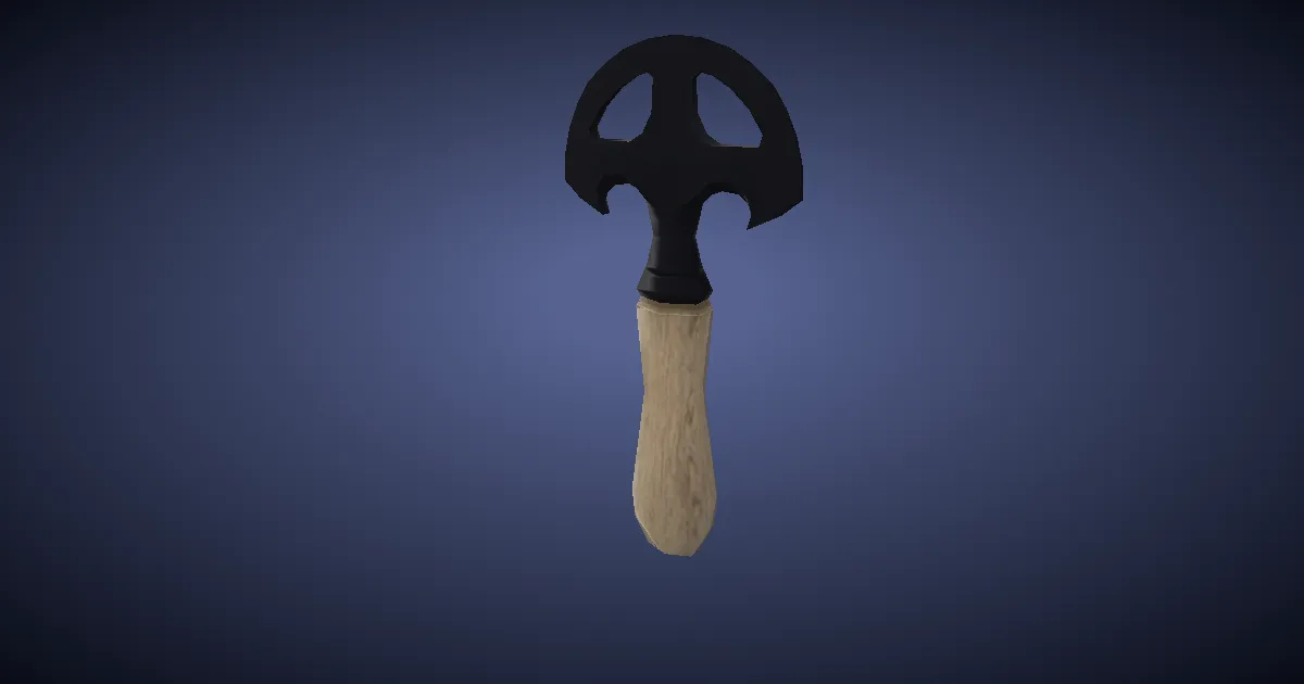 Iron Round Knife - 3D render