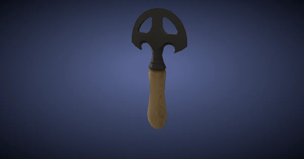 Steel Round Knife - 3D render
