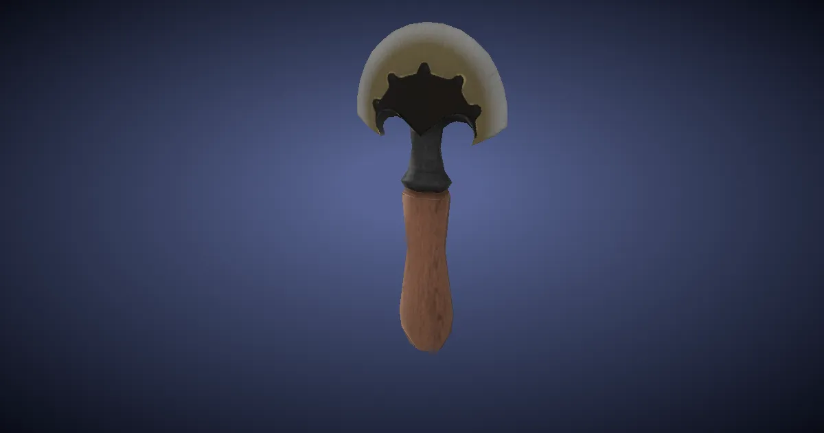Deepgold Head Knife - 3D render