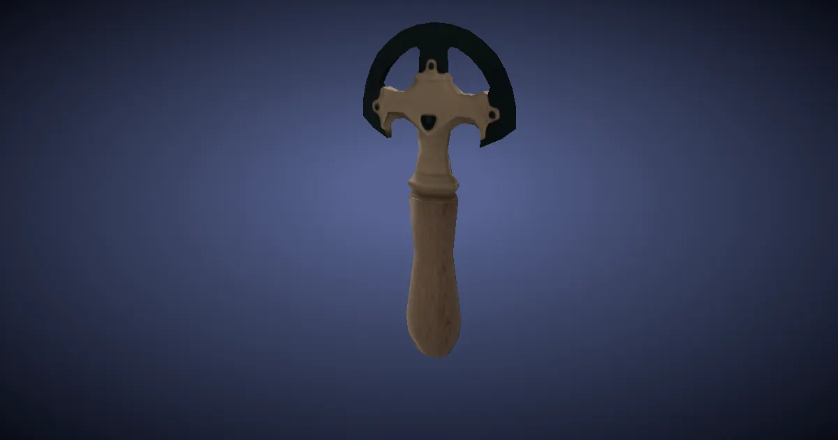 Mythril Round Knife - 3D render