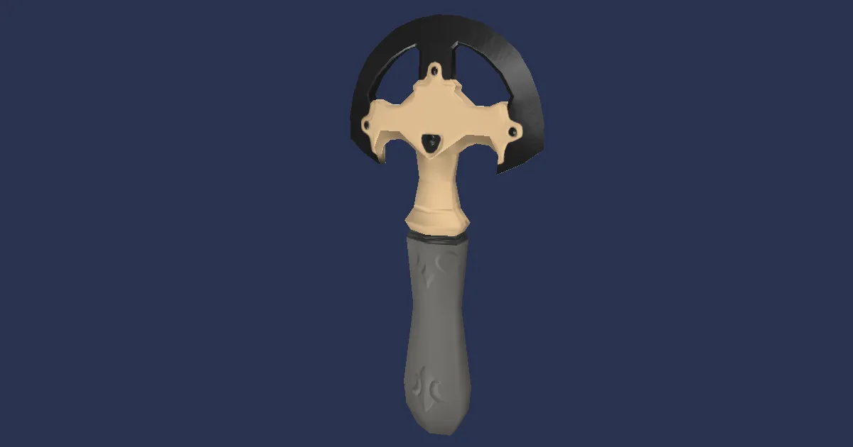 Hardsilver Round Knife - 3D render