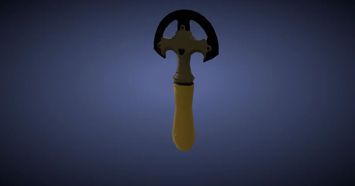 Doman Steel Round Knife - 3D render