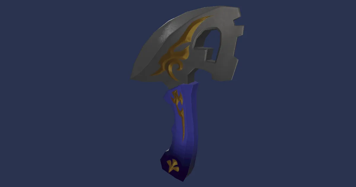 Titanium Creasing Knife - 3D render