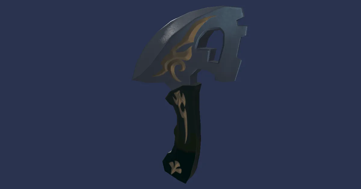 Rendu 3D de Couteau de tanneur en molybdène