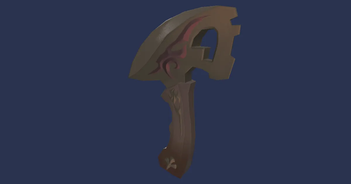 Titanbronze Creasing Knife - 3D render