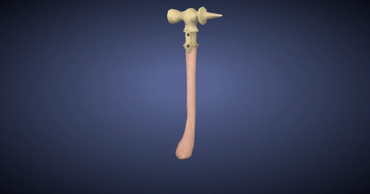 Titanium Gold Awl - 3D render