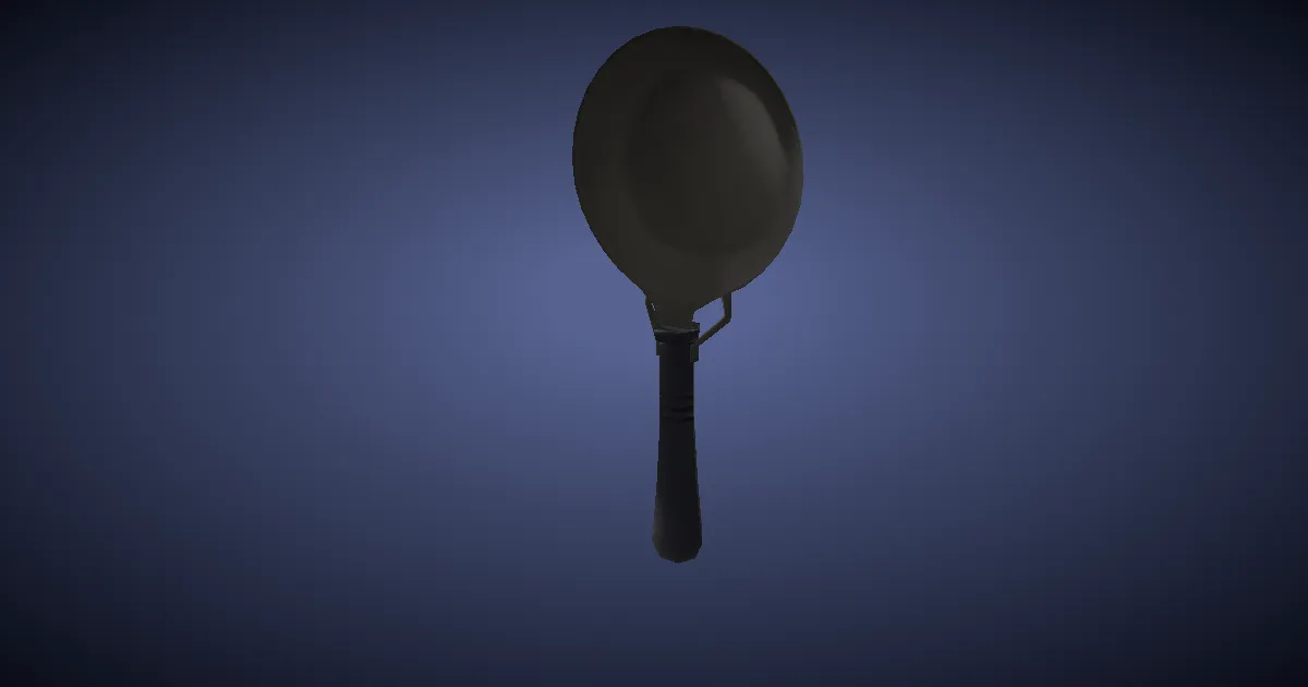 Steel Skillet - 3D render