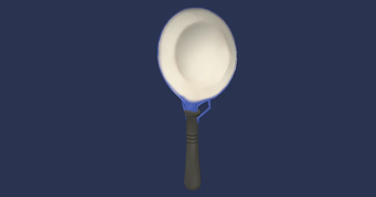 White Skillet - 3D render