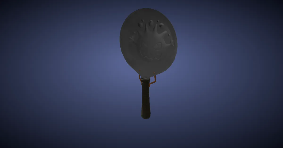 High Steel Bomb Frypan - 3D render