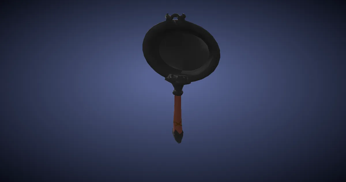 Rendu 3D de Poêle à frire en titane