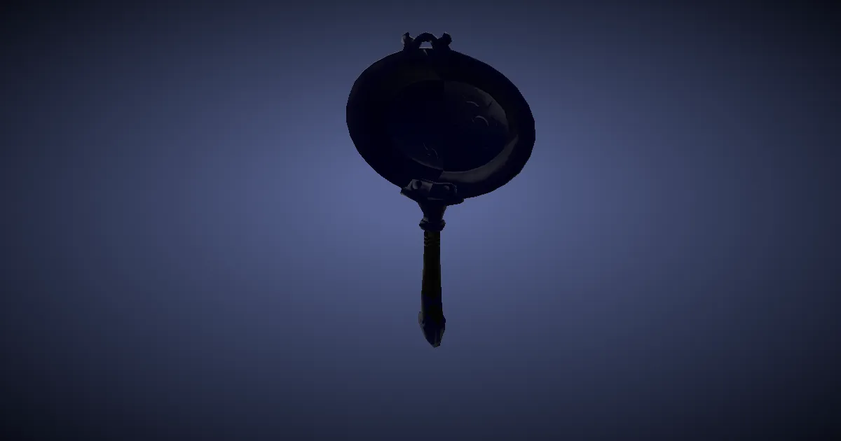Adamantite Frypan - 3D render