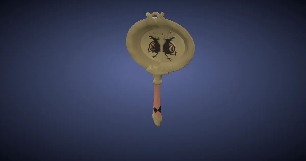 Deepgold Rail Frypan - 3D render