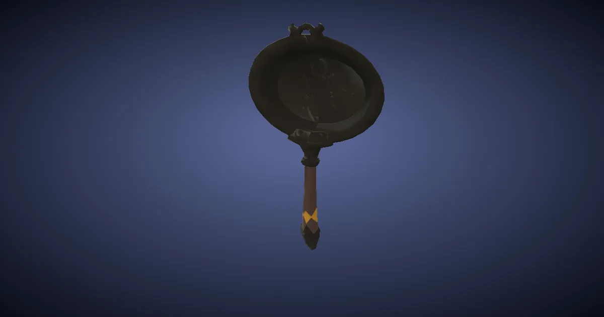 Titanbronze Moogle Frypan - 3D render