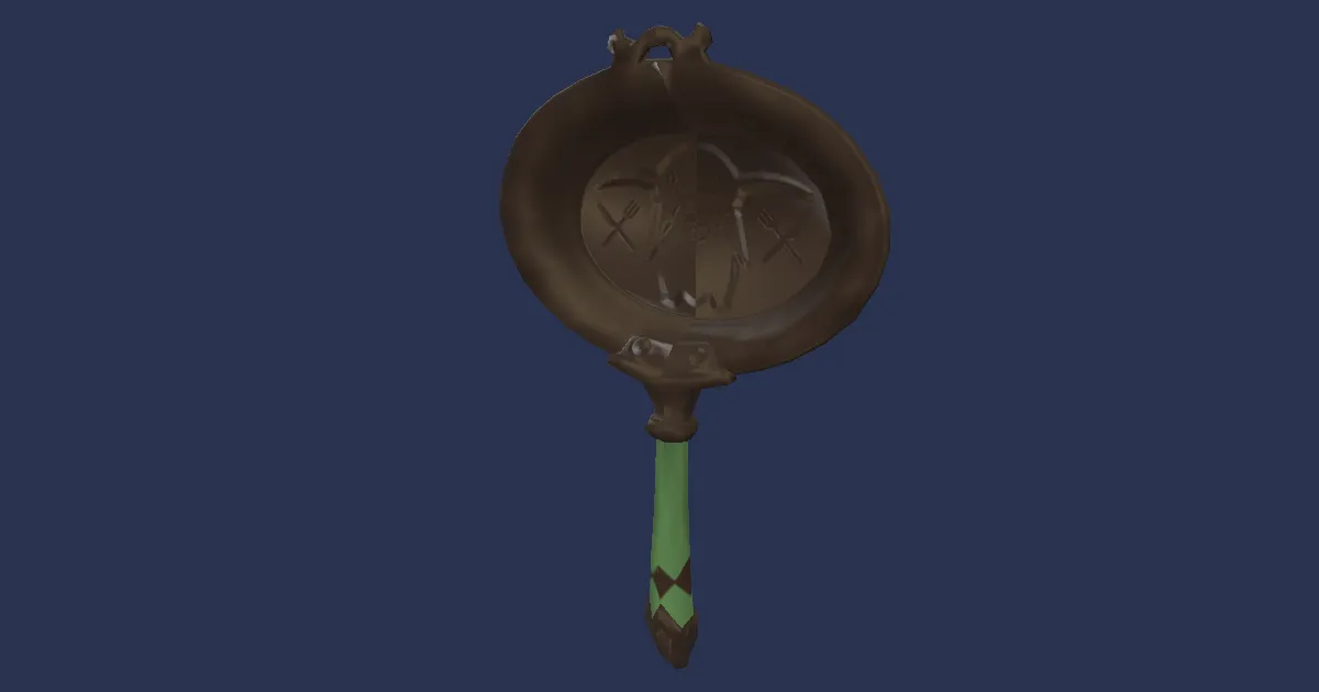 High Durium Namazu Frypan - 3D render