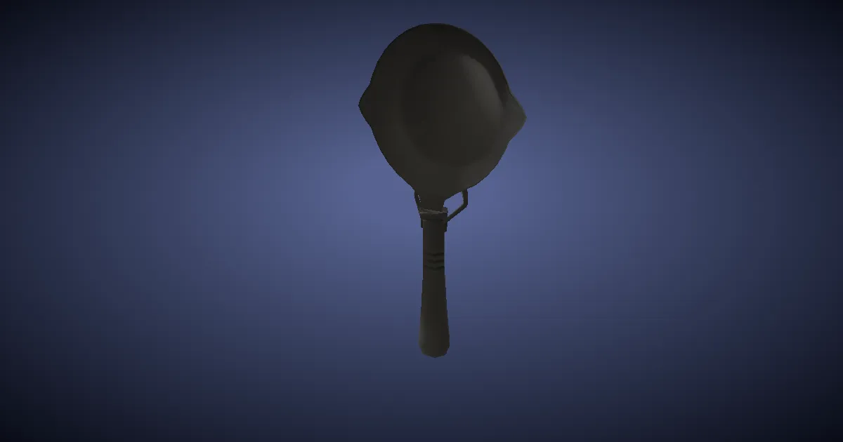 Cobalt Skillet - 3D render