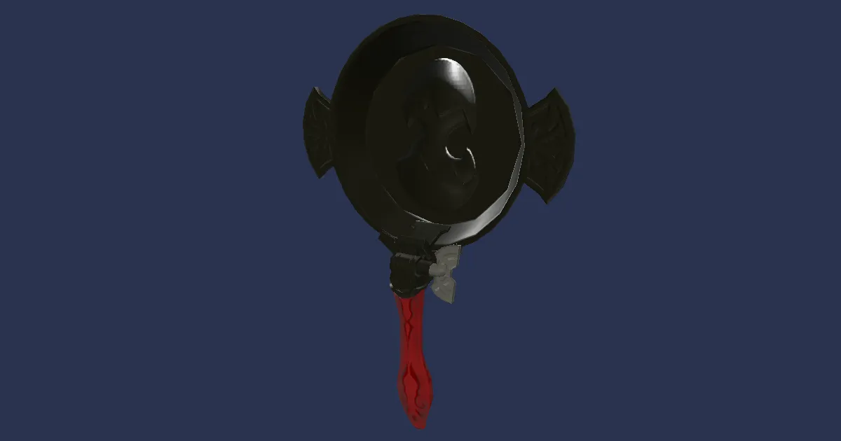 Cobalt Tungsten Chocobo Frypan - 3D render