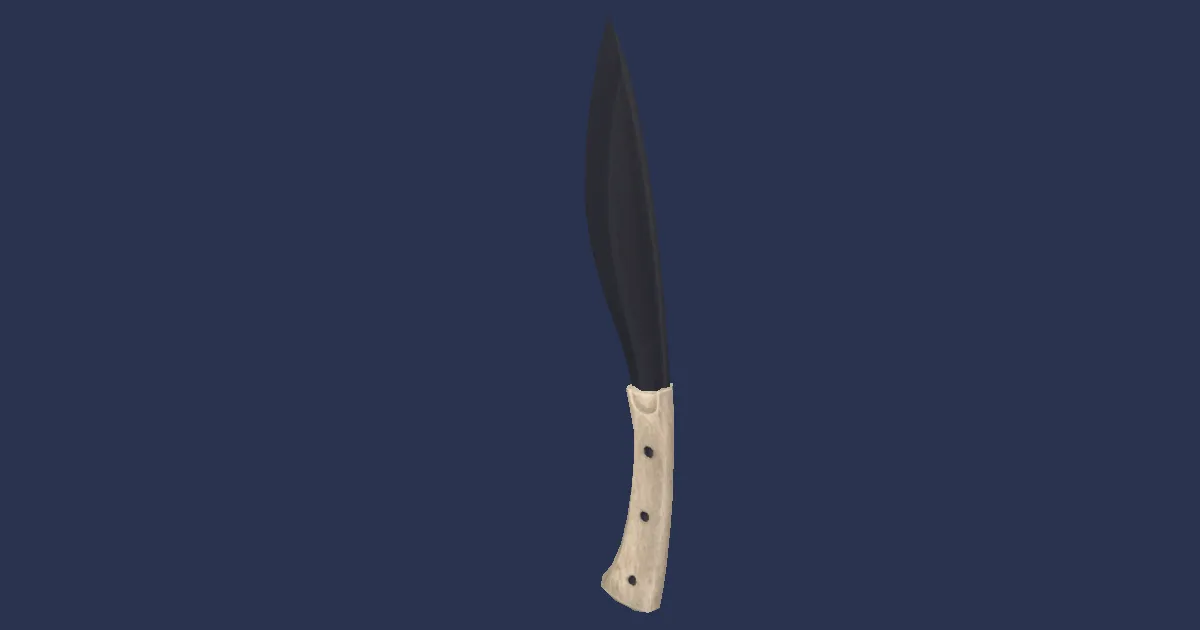 Iron Culinary Knife - 3D render