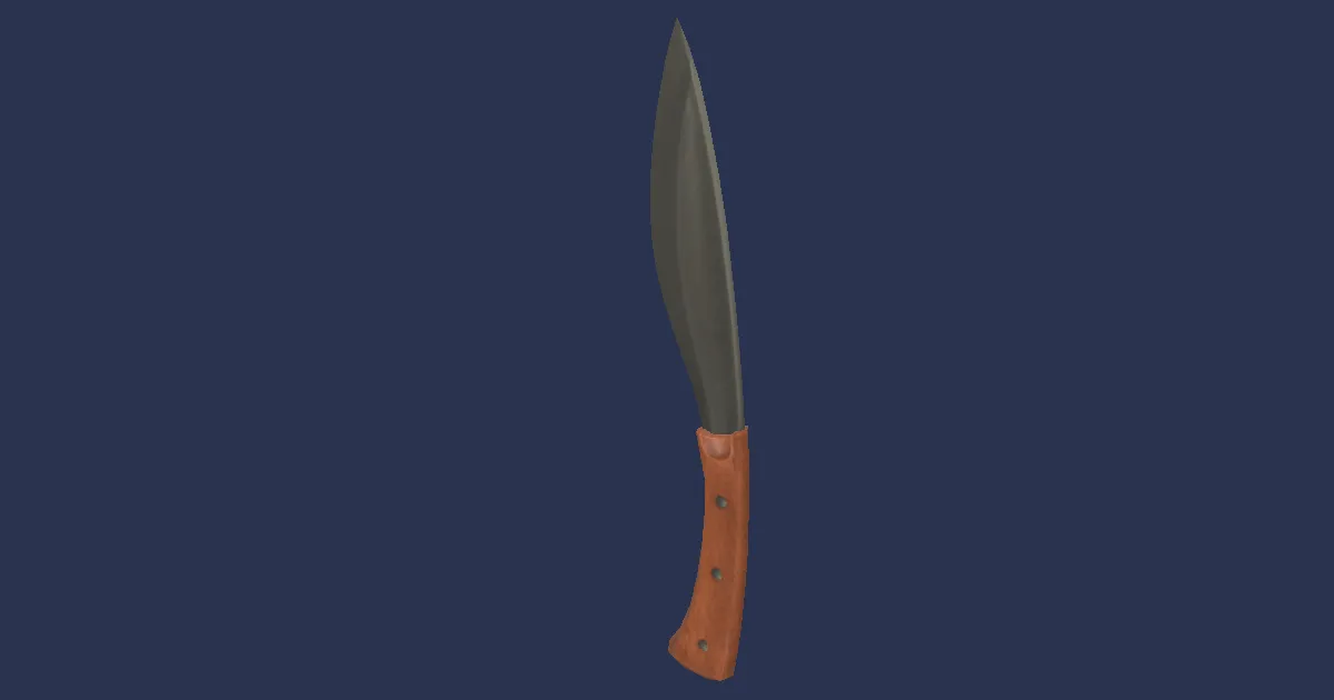 Wrapped Steel Culinary Knife - 3D render