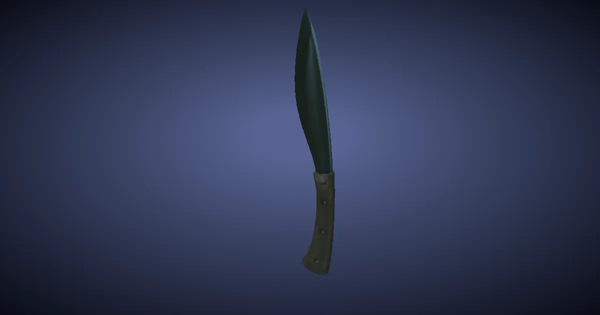 3D-Ansicht von Edeldurium-Küchenmesser