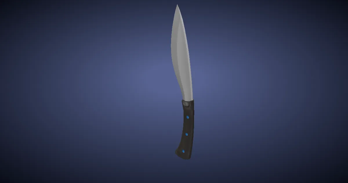 Rendu 3D de Couteau de cuisine en fer domien