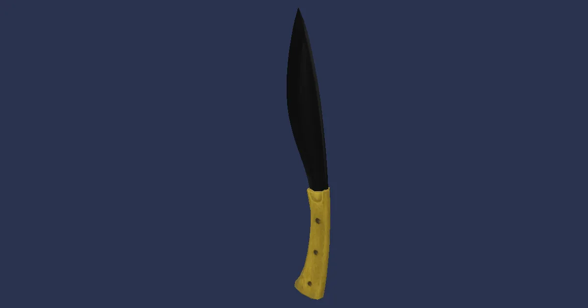 Cobalt Tungsten Culinary Knife - 3D render