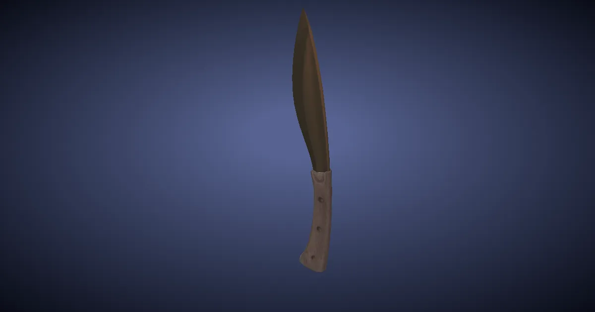 3D-Ansicht von Bismut-Küchenmesser