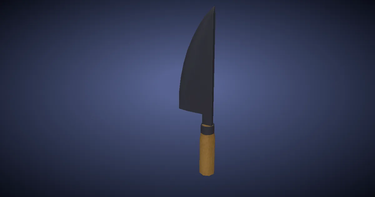 3D-Ansicht von Phantom-Küchenmesser