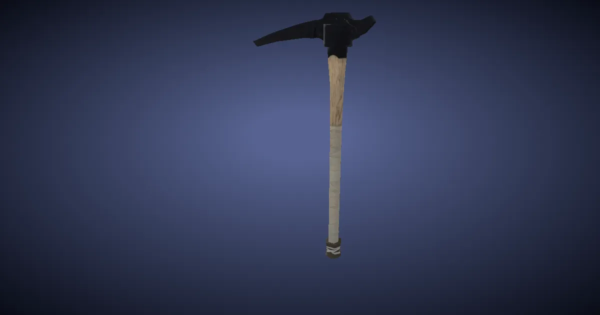 Iron Pickaxe - 3D render