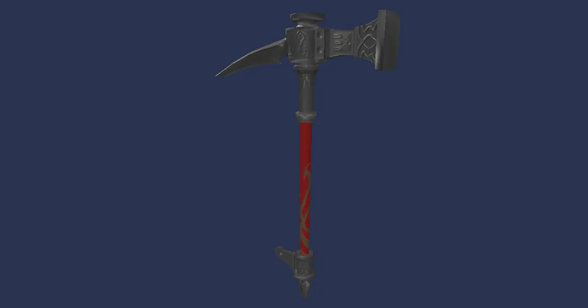 Titanium Pickaxe - 3D render