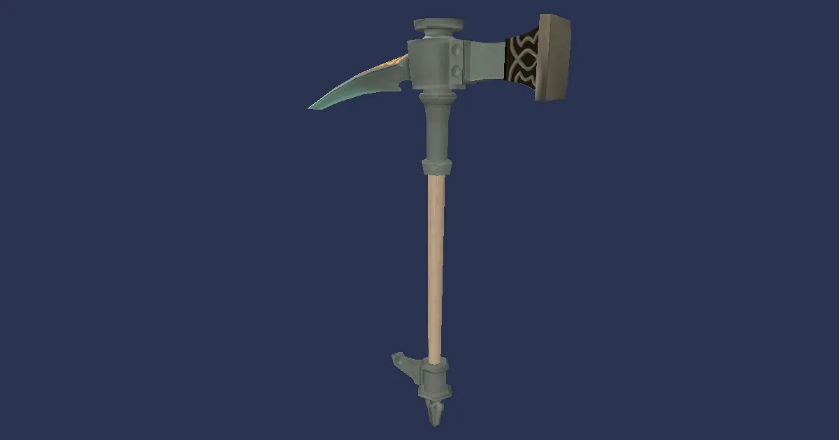 Bluespirit Pickaxe - 3D render