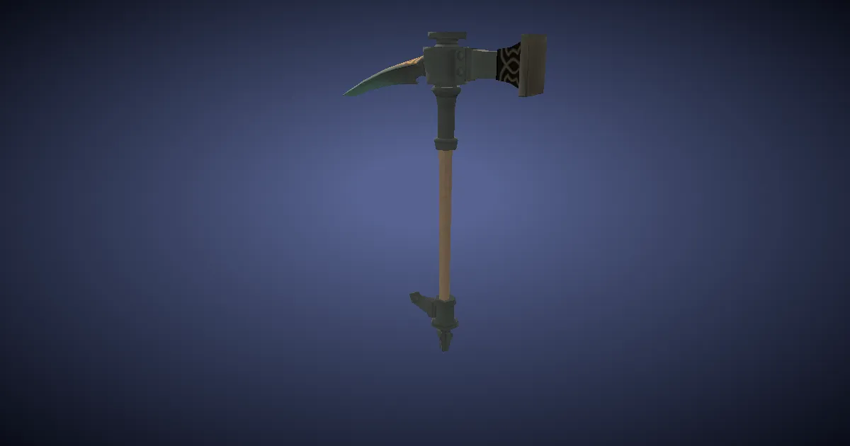Bluespirit Pickaxe - 3D render