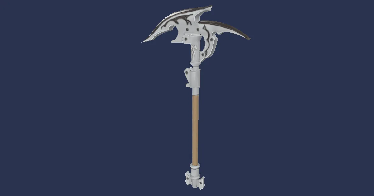 Rendu 3D de Pioche en manganèse