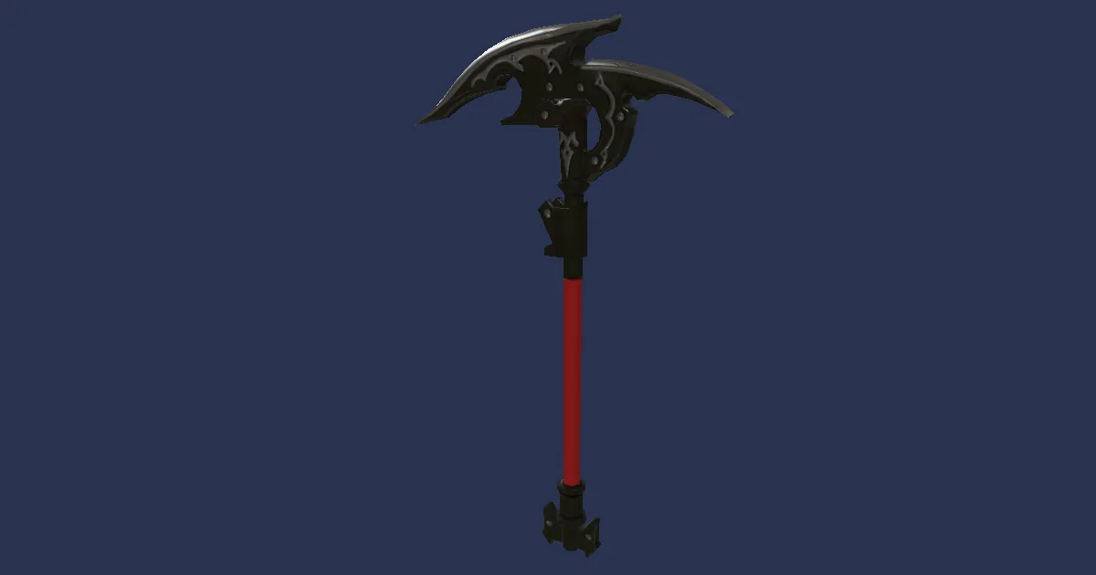 Cobalt Tungsten Pickaxe - 3D render