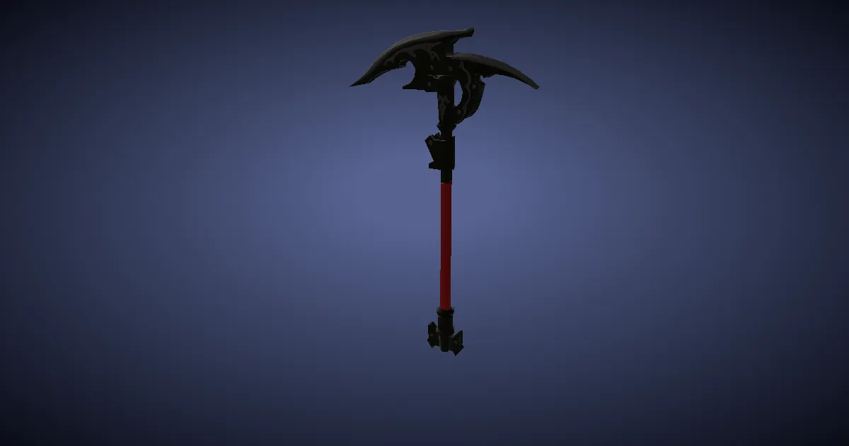 Cobalt Tungsten Pickaxe - 3D render
