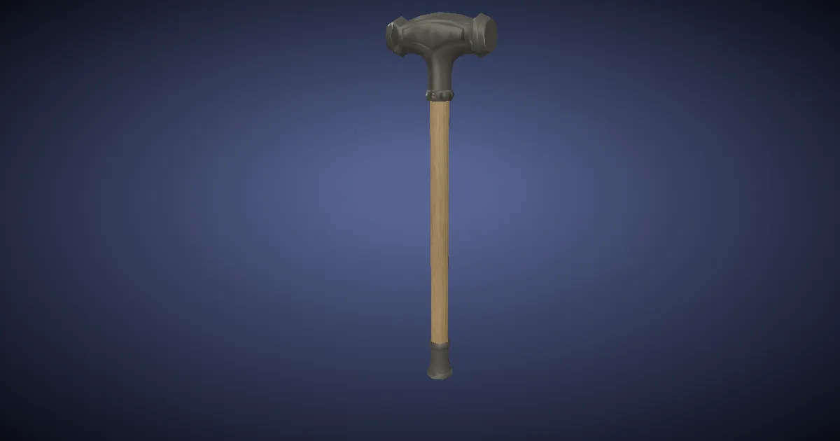 Wrapped Steel Sledgehammer - 3D render